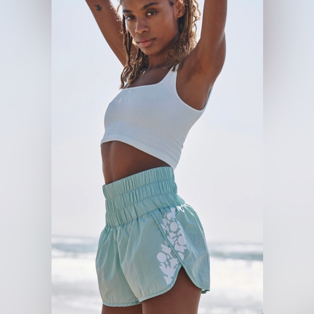 Free People Movement NWT The away Home Shorts Turquoise Mint